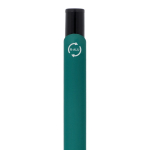 Stylo en aluminium recyclé avec clip noir et encre bleue couleur vert foncé sixième vue