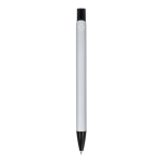 Stylo en aluminium recyclé avec clip noir et encre bleue couleur noir/gris quatrière vue