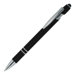 Stylo en aluminium recyclé avec clip robuste et encre bleue couleur noir