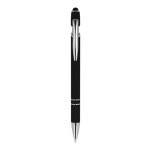 Stylo en aluminium recyclé avec clip robuste et encre bleue couleur noir deuxième vue