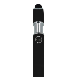 Stylo en aluminium recyclé avec clip robuste et encre bleue couleur noir sixième vue