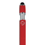 Stylo en aluminium recyclé avec clip robuste et encre bleue couleur rouge sixième vue
