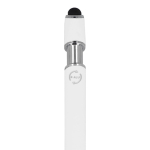 Stylo en aluminium recyclé avec clip robuste et encre bleue couleur blanc sixième vue