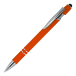 Stylo en aluminium recyclé avec clip robuste et encre bleue couleur orange
