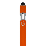 Stylo en aluminium recyclé avec clip robuste et encre bleue couleur orange sixième vue