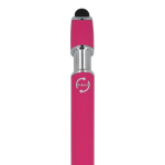 Stylo en aluminium recyclé avec clip robuste et encre bleue couleur rose sixième vue