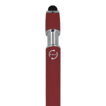 Stylo en aluminium recyclé avec clip robuste et encre bleue couleur rouge foncé sixième vue