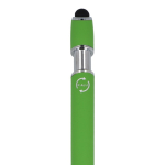 Stylo en aluminium recyclé avec clip robuste et encre bleue couleur vert lime sixième vue