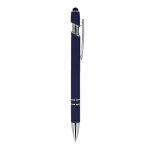 Stylo en aluminium recyclé avec clip robuste et encre bleue couleur bleu foncé cinquième vue