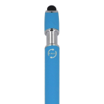 Stylo en aluminium recyclé avec clip robuste et encre bleue couleur bleu ciel sixième vue