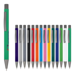 Stylo en aluminium recyclé à toucher doux et encre bleue