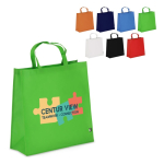 Sac de transport en RPET avec soufflet et anses courtes 75 g/m²