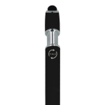 Stylo en aluminium recyclé avec clip robuste et encre noire couleur noir sixième vue