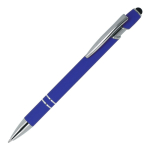 Stylo en aluminium recyclé avec clip robuste et encre noire couleur bleu