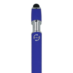 Stylo en aluminium recyclé avec clip robuste et encre noire couleur bleu sixième vue