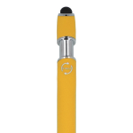 Stylo en aluminium recyclé avec clip robuste et encre noire couleur jaune sixième vue