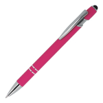 Stylo en aluminium recyclé avec clip robuste et encre noire couleur rose