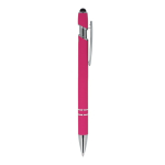 Stylo en aluminium recyclé avec clip robuste et encre noire couleur rose cinquième vue