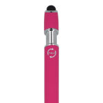 Stylo en aluminium recyclé avec clip robuste et encre noire couleur rose sixième vue