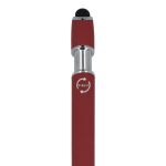 Stylo en aluminium recyclé avec clip robuste et encre noire couleur rouge foncé sixième vue