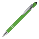 Stylo en aluminium recyclé avec clip robuste et encre noire couleur vert lime