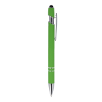 Stylo en aluminium recyclé avec clip robuste et encre noire couleur vert lime cinquième vue