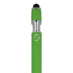 Stylo en aluminium recyclé avec clip robuste et encre noire couleur vert lime sixième vue