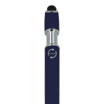 Stylo en aluminium recyclé avec clip robuste et encre noire couleur bleu foncé sixième vue