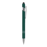 Stylo en aluminium recyclé avec clip robuste et encre noire couleur vert foncé cinquième vue