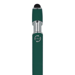 Stylo en aluminium recyclé avec clip robuste et encre noire couleur vert foncé sixième vue