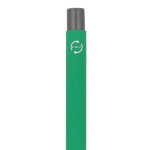 Stylo en aluminium au toucher doux, corps fin et encre noire couleur vert sixième vue