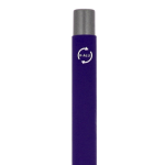 Stylo en aluminium au toucher doux, corps fin et encre noire couleur violet sixième vue