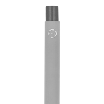Stylo en aluminium au toucher doux, corps fin et encre noire couleur gris clair sixième vue