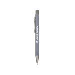 Stylo en aluminium au toucher doux, corps fin et encre noire vue principale