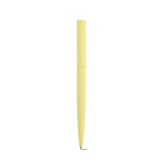 Stylo à bille rotatif en aluminium recyclé à encre noire couleur jaune troisième vue