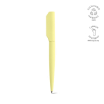 Stylo à bille rotatif en aluminium recyclé à encre noire couleur jaune