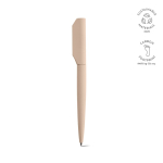 Stylo à bille rotatif en aluminium recyclé à encre noire couleur champagne
