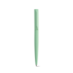 Stylo à bille rotatif en aluminium recyclé à encre noire couleur vert pastel deuxième vue