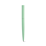 Stylo à bille rotatif en aluminium recyclé à encre noire couleur vert pastel troisième vue