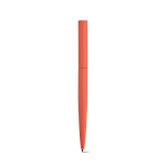 Stylo à bille rotatif en aluminium recyclé à encre noire couleur saumon vue arrière