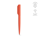Stylo à bille rotatif en aluminium recyclé à encre noire couleur saumon