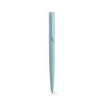 Stylo à bille rotatif en aluminium recyclé à encre noire couleur bleu pastel deuxième vue