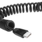 Câble en plastique recyclé tout-en-un avec charge rapide 60 W couleur noir deuxième vue detaillée