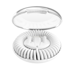 Câble en plastique recyclé tout-en-un avec charge rapide 60 W couleur blanc deuxième vue