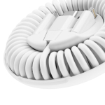 Câble en plastique recyclé tout-en-un avec charge rapide 60 W couleur blanc vue détaillée