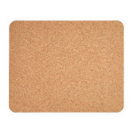 Tapis de bureau rectangulaire en liège fabriqué en Europe couleur naturel vue frontale