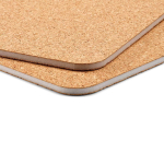 Panneau rectangulaire en liège naturel double face fabriqué en Europe couleur naturel vue détaillée