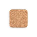 Set de sous-verres ronds en liège naturel fabriqué en Europe couleur naturel vue arrière