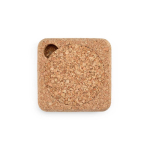 Set de sous-verres ronds en liège naturel fabriqué en Europe couleur naturel vue frontale