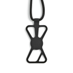 Lanière en nylon réglable pour suspendre votre téléphone couleur noir vue arrière